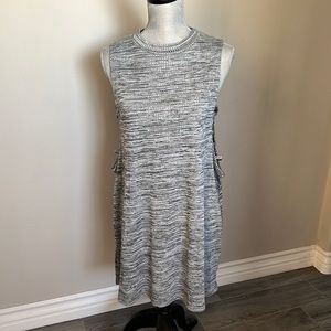 Lucy Love heather gray midi dress with slits in the sides